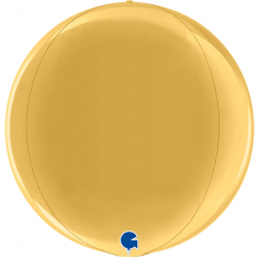 Шар Сфера 3D б/рис 15" Металлик Gold 5 Шар Сфера 3D б/рис 15