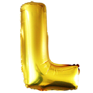 Шар Буква "L" золото / Gold